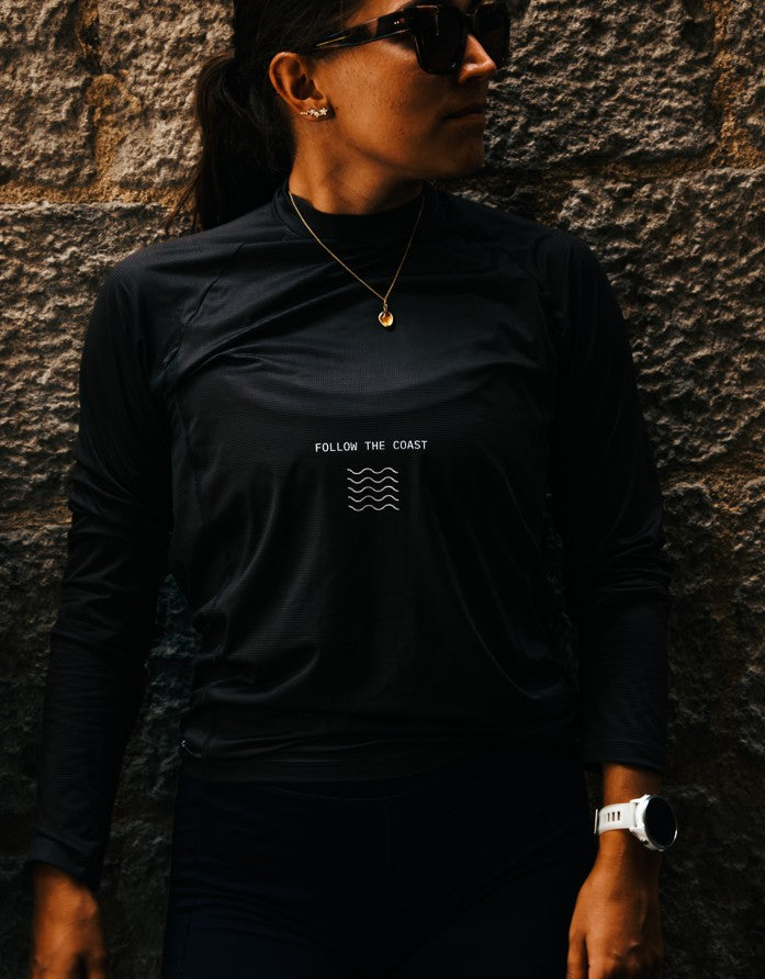 Long Sleeve Running Charcoal